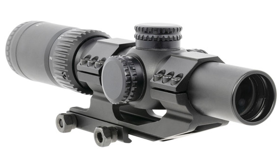 TacFire SC1424G2D SC1424-G2-D Black 1-4x 24mm Illuminated Red Dot Reticle, Rifle Scope