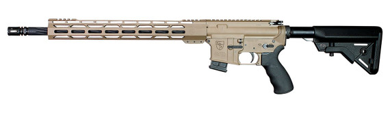 Alexander Arms RTA17DE Tactical 17 HMR 10+1 18 in Black Fluted/Threaded Barrel, Picatinny Rail FDE Cerakote Aluminum Receiver, Black B5 Bravo Synthetic Stock, Rifle
