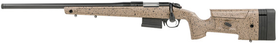 Bergara B14S351LC B-14 HMR 308 Win 5+1 20 in Graphite Black Cerakote #6 Contour Threaded Barrel, Graphite Black Cerakote Steel Receiver, Black/Brown Speckled Adj HMR Mini-Chassis Synthetic Stock, Left Hand, Rifle