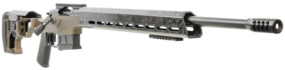 Christensen Arms 8010300902 Modern Precision 6.5 Creedmoor 5+1, 24 in Carbon Fiber Target Profile/Threaded Steel Barrel, Black Nitride Aluminum Rec., Desert Brown Billet Chassis w/Folding Stock, , Rifle