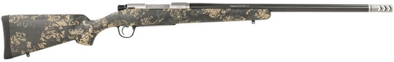 Christensen Arms 8010617100 Ridgeline FFT 6.5 Creedmoor 4+1 20 in Stainless Threaded Barrel, Stainless Aluminum Receiver, Green w/Black/Tan Accents Fixed Sporter Carbon Fiber Stock, Left Hand, Rifle