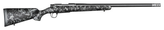 Christensen Arms 8010617800 Ridgeline FFT 28 Nosler 3+1 22 in Stainless Threaded Barrel, Stainless Aluminum Receiver, Black w/Gray Accents Fixed Sporter Carbon Fiber Stock, Left Hand, Rifle