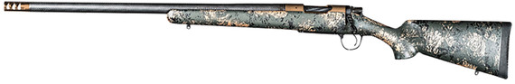 Christensen Arms 8010621000 Ridgeline FFT 7mm Rem 3+1 22 in Burnt Bronze Cerakote Threaded Barrel, Burnt Bronze Cerakote Aluminum Receiver, Green w/Black/Tan Accents Fixed Sporter Carbon Fiber Stock, Left Hand, Rifle