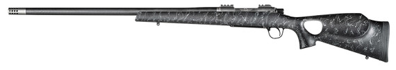 Christensen Arms CA10269815321 Summit TI 28 Nosler 3+1, 26 in Natural Titanium Steel Threaded Barrel, Natural Titanium Aluminum Receiver, Black w/Gray Webbing Fixed Thumbhole Stock, Rifle