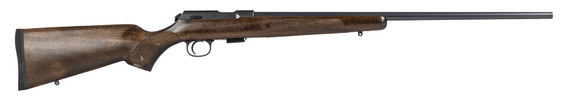 CZ-USA 02391 CZ 457 American Full Size 22 WMR 5+1 24 in Black Nitride Black Nitride Steel Receiver Turkish Walnut Fixed American Style Stock Left Hand, Rifle