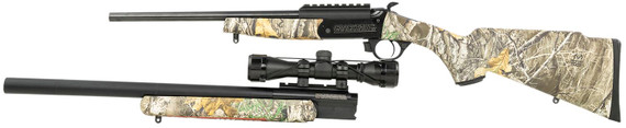Traditions CRX62200621 Crackshot XBR Package 22 Cal/27 Long Cal 16.50 in-20 in Blued Barrel, Realtree Edge Stock Includes Two Barrels, 4x32 Scope, Three Firebolt Arrows, Rifle