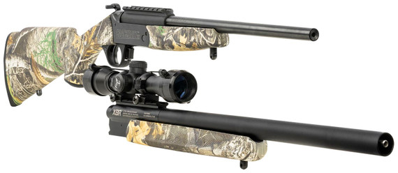 Traditions CRX62200621 Crackshot XBR Package 22 Cal/27 Long Cal 16.50 in-20 in Blued Barrel, Realtree Edge Stock Includes Two Barrels, 4x32 Scope, Three Firebolt Arrows, Rifle