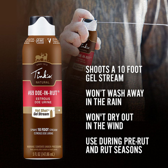 Tinks W6260 #69 Hot Shot Deer Attractant Doe In Estrus Scent Gel 5 oz Gel Stream
