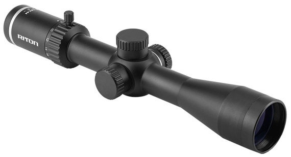 Riton Optics 3P416AS 3 Primal Black Hardcoat Anodized 4-16x 44mm 30mm Tube DHR Reticle Features Throw Lever