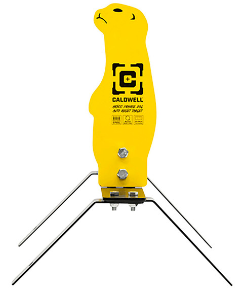Caldwell 1178561 Auto Reset, Rifle Yellow AR500 Steel Prairie Dog Includes Ground Stakes