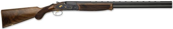 F.A.I.R. FRJBPRTG1628 Jubilee Prestige Tartargua Gold 16 Gauge 2rd 2.75 in 28 in Blued Barrel, Chrome Engraved Aluminum Receiver, Fine-Pitch Checkered Walnut Stock, Gold Trigger Includes ABS Case, Shotgun