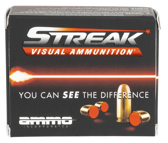 Ammo Incorporated 9115TMCSTRKRED Streak Visual 9mm Luger 115 gr Total Metal Case (TMC) 20 Bx/10 Cs