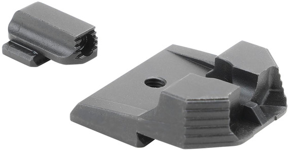Strike Industries MP9SIGHTSSTN Strike Iron Sights-Standard Height Black | Black Front Sight Black Rear Sight