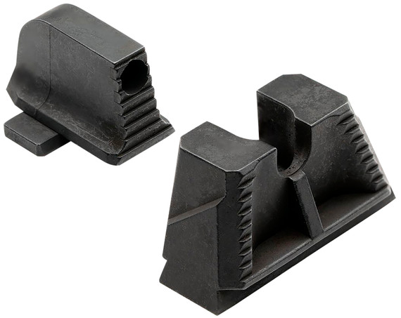Strike Industries P320SIGHTSSH Strike Iron Sights-Suppressor Height Black | Black Front Sight Black Rear Sight