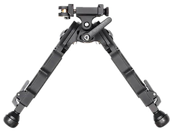 Accu-Tac BRASQDG204 BR-4 G2 Arca Spec Bipod made of Black Hardcoat Anodized Aluminum with ARCA Style Rail Attachment, Steel Feet & 5.75 in-8.25 in Vertical Adjustment
