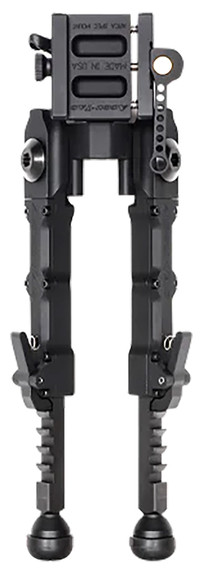 Accu-Tac BRASQDG204 BR-4 G2 Arca Spec Bipod made of Black Hardcoat Anodized Aluminum with ARCA Style Rail Attachment, Steel Feet & 5.75 in-8.25 in Vertical Adjustment