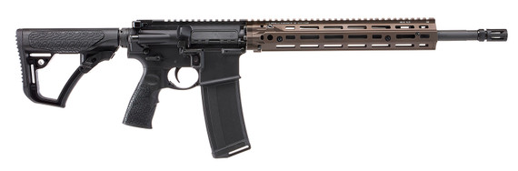 Daniel Defense 0219103270047 DD4 RIII 5.56x45mm NATO 16 in 30+1, Black Rec/Furniture, OEM Stock & Grip, 12.50 in FDE M-Lok Handgaurd, Ambi Controls, Rifle
