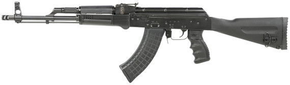 Pioneer Arms POLAKSCT AK-47 Sporter 7.62x39mm Caliber with 16.30 in Barrel, 30+1 Capacity, Black Metal Finish, Laminate Wood Sporter Stock & Wood Grip Right Hand