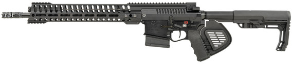 Patriot Ordnance Factory 01237 Revolution Gas Piston *CA Compliant 308 Win Caliber with 16.50 in Fluted Barrel, 10+1 Capacity, Black Anodized Metal Finish, Black 6 Position MFT Stock, Polymer Grip, 14.50 in M-LOK Handguard & Gen4 Lower Right Hand, Ri
