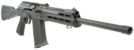 SDS Imports S12 S12 12 Gauge 3 in 19 in Threaded Barrel 5+1 Black Metal Finish Black Polymer Fixed Stock (Saiga Mag)