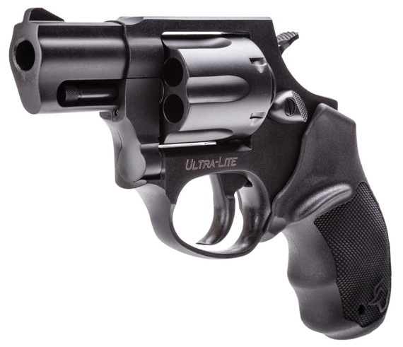 Taurus 285621UL 856 Ultra-Lite Small Frame 38 Special +P 6rd 2 in Matte Black Carbon Steel Barrel & Cylinder, Matte Black Anodized Aluminum Frame, Black Finger Groove Rubber Grip , Revolver