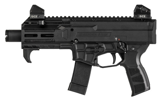 CZ-USA 91420 Scorpion 3+ Micro 9mm Luger Caliber with 4.20 in Threaded Barrel, 20+1 Capacity, Overall Black Finish & Polymer Receiver/Grip Right Hand, Pistol