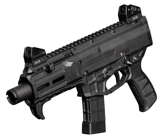 CZ-USA 91420 Scorpion 3+ Micro 9mm Luger Caliber with 4.20 in Threaded Barrel, 20+1 Capacity, Overall Black Finish & Polymer Receiver/Grip Right Hand, Pistol