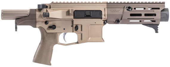 Maxim Defense MXM50802 PDX 505-SPS 5.56x45mm NATO 20+1 5.50 in Barrel, Hate Brake Muzzle Booster Under M-Lok Handguard, Aluminum Receiver w/Arid Brown Finish, Arid Brown SCW System, Includes 1 20rd, Magazine, Pistol