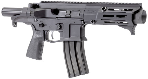 Maxim Defense MXM50803 PDX 505-SPS 5.56x45mm NATO 20+1 5.50 in Barrel, Hate Brake Muzzle Booster Under M-Lok Handguard, Aluminum Receiver w/Black Finish, Black SCW System, Includes 1 20rd, Magazine, Pistol