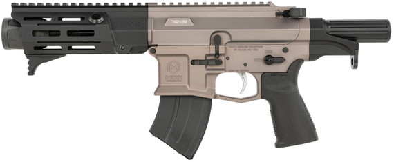 Maxim Defense MXM50840 PDX 505-SPS 7.62x39mm 20+1 5.50 in Barrel, Hate Brake Muzzle Booster Under M-Lok Handguard, Aluminum Receiver w/Urban Grey Finish, Urban Grey SCW System, Includes 1 20rd, Magazine, Pistol