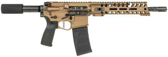 Patriot Ordnance Factory 01797 Renegade + Direct Impingement 300 Blackout 30+1 10.50 in Black Nitride Aluminum Barrel, 9 in M-LOK Handguards, Burnt Bronze Aluminum Buffer Tube, Black Polymer Grips, Pistol