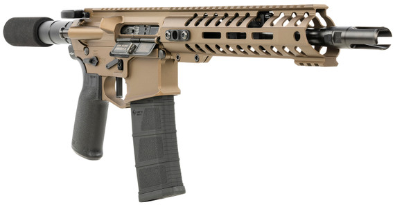 Patriot Ordnance Factory 01797 Renegade + Direct Impingement 300 Blackout 30+1 10.50 in Black Nitride Aluminum Barrel, 9 in M-LOK Handguards, Burnt Bronze Aluminum Buffer Tube, Black Polymer Grips, Pistol