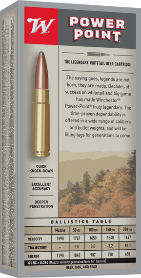 Winchester X300BLK Power-Point 300Blackout 150gr 20 Per Box/10 Case Centerfire, Rifle Ammunition