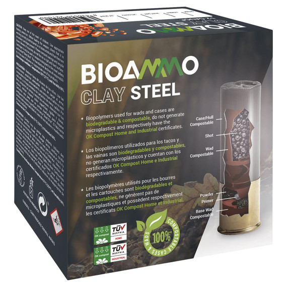 Bioammo BRS2470 Rex Steel Target 12Gauge 2.75 in 7/8oz 7Shot 25 Per Box/10 Case, Shotgun Shells