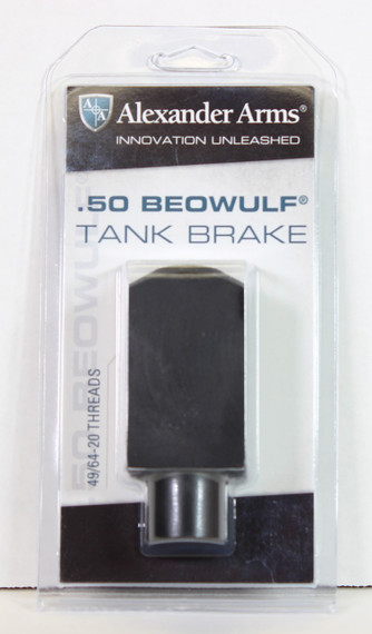 Alexander Arms MBEOTNKKIT Tank Muzzle Brake Kit Black Steel with 49/64-20 tpi Threads 3.50 in OAL 1.50 in Diameter for 50 Beowulf
