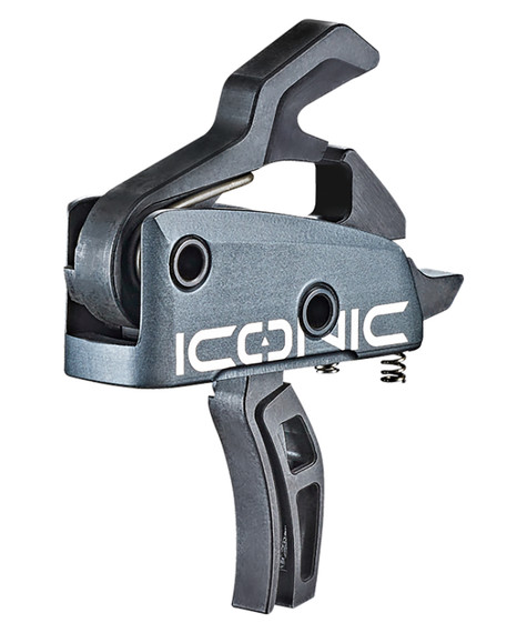 Rise Armament T22GRY Iconic Two-Stage Curved Trigger with 2 lbs Draw Weight & Graphite Gray Finish for AR-15,AR-10