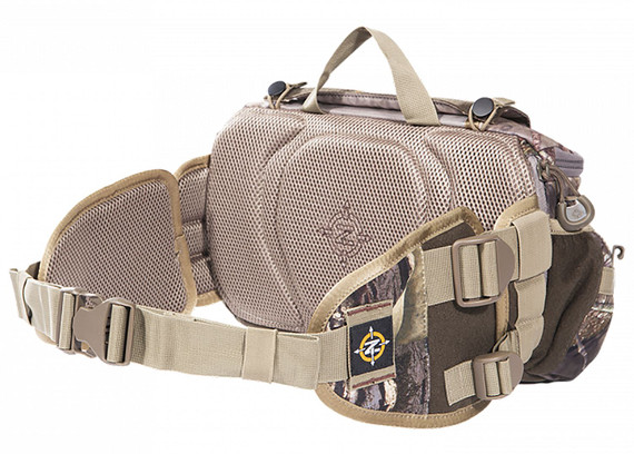 Tenzing TZGTNZBP3054 Cinch Waist Pack Mossy Oak Break-Up Country Tricott Cell Phone Pockett 2 Side Pocketst Adjustable 26-40 in Padded Waist Belt & Yellow Zippered Main Compartment 7.50 in x 12 in x 4 in Interior Dimensions