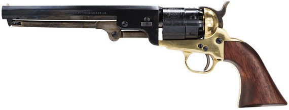 Traditions FR18511 1851 Navy Break Open 44 Cal #11 Percussion 7.50 in 6 Shot Brass Frame Blued Barrel & Cylinder Walnut Grip Black Powder, Handgun
