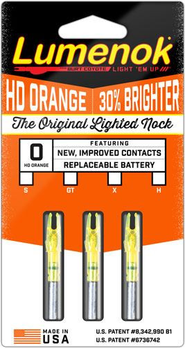 Lumenok Lighted Nock Signature Series Hd Orange 3Pk SL3