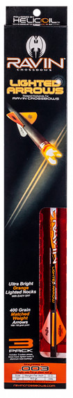 Ravin Crossbows R133 Match Weight Lighted Arrows 400GR .003 in 3 Pack