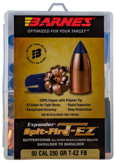 Barnes Bullets 30601 Spit-Fire T-EZ Muzzleloader 50 Spit-Fire T-EZ FB 250gr 24rd/Box