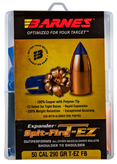 Barnes Bullets 30592 Spit-Fire T-EZ Muzzleloader 50 Spit-Fire T-EZ FB 290gr 15rd/Box