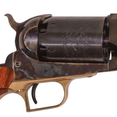 Cimarron CA020 1847 Walker Dragoon .44 Cal 5 Shot, 9 in Blued Octagon/Round Steel w/Engraving Barrel, Blued Engraved Cylinder, Color Case Hardened Steel Frame w/Slim Walnut Grip , Revolver