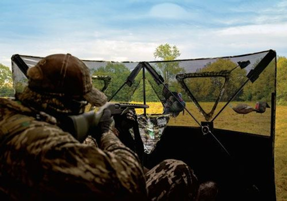Primos 65158 Double Bull Surroundview Stakeout Ground Camo 59 in x 37 in 37 in High Blind