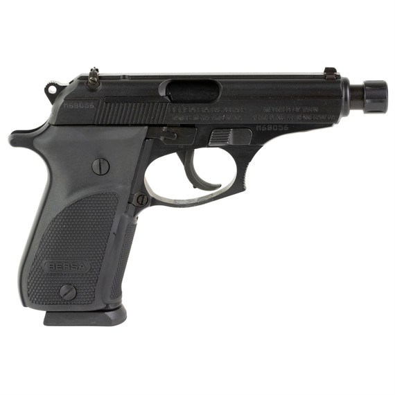 Bersa Thunder Plus, Double Action/Single Action, Semi-automatic, Metal Frame Pistol, 380ACP, 4.25 in Threaded Barrel, Alloy, Matte Finish, Black, Polymer Grips, Fixed Sights, 15 Rounds, 1 Magazine T380PM15X