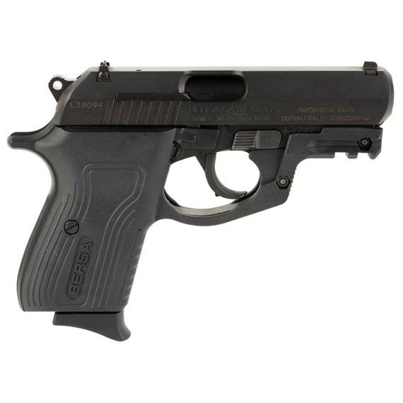 Bersa TPR, Double Action, Semi-automatic, Metal Frame Pistol, Sub Compact, 380ACP, 3.5 in Barrel, Steel, Matte Finish, Black, Polymer Grips, Fixed Sights, 1 Magazine, 8 Rounds TPR380M
