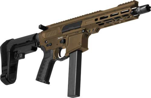 CMMG PE91A516CMB Banshee Mk9 9mm Luger 32+1 8", Midnight Bronze Rec, Buffer Tube (No Brace), EML7 M-LOK Handguard, Zeroed Linear Comp (Colt Mag Compatible)