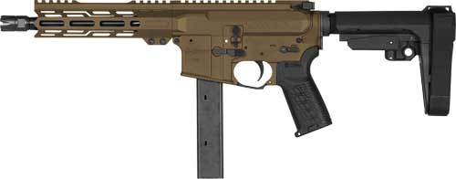 CMMG PE91A516CMB Banshee Mk9 9mm Luger 32+1 8", Midnight Bronze Rec, Buffer Tube (No Brace), EML7 M-LOK Handguard, Zeroed Linear Comp (Colt Mag Compatible)