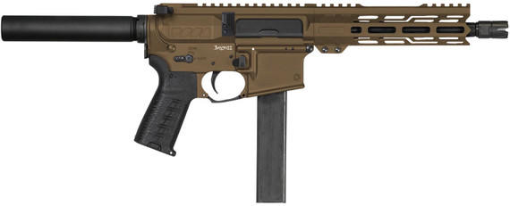 CMMG PE91A516CMB Banshee Mk9 9mm Luger 32+1 8", Midnight Bronze Rec, Buffer Tube (No Brace), EML7 M-LOK Handguard, Zeroed Linear Comp (Colt Mag Compatible)