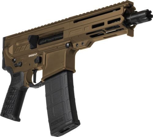CMMG 30A0E33MB Dissent 300 Blackout 30+1 6.50 in, Midnight Bronze Cerakote Rec, OEM Grip, Picatinny Buffer Adapter, Zeroed Drop-In Single Stage Trigger, Pistol